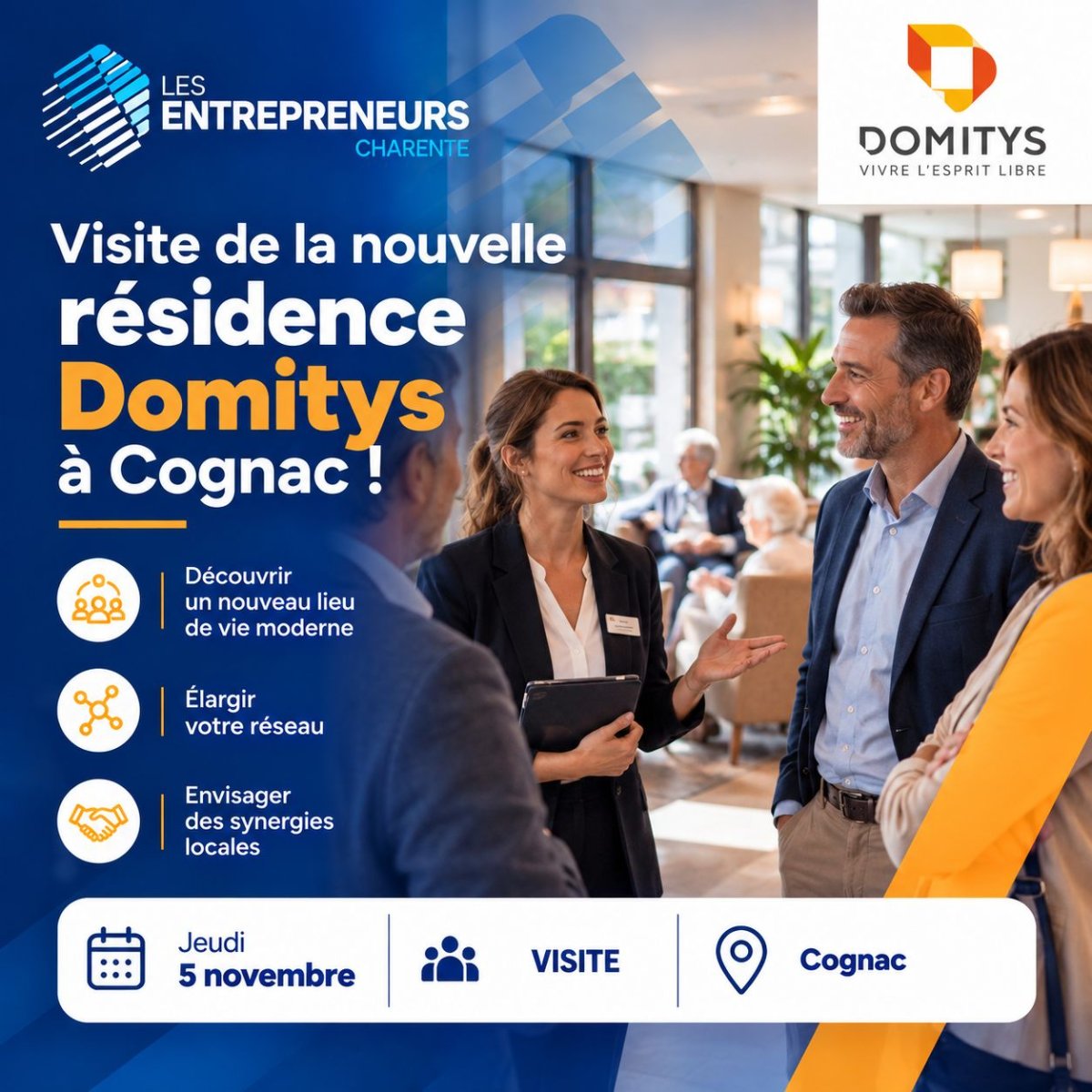 Visite découverte de la résidence Domitys à Cognac